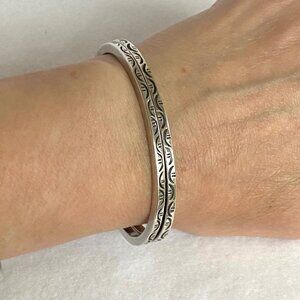 VTG Murphy Solid Sterling Silver 925 Stamped Oval Stacking Cuff Bracelets 6.25"